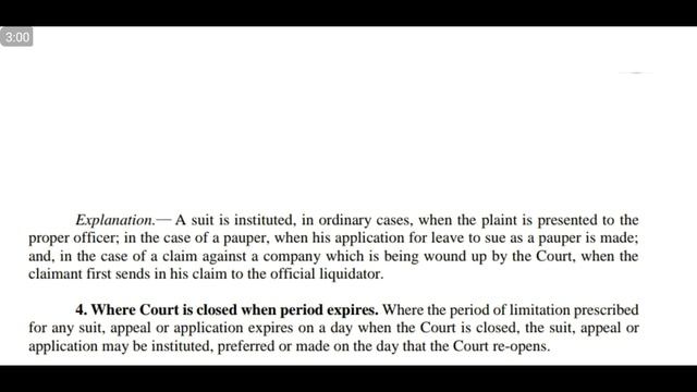 Suit, appeal and application filed after period of limitation ☆ section 3 of limitation Act смотреть онлайн
