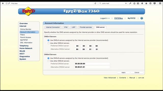 Freenom World AVM FRITZ!Box 7360 HowTo (Русский)