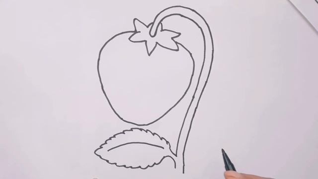 Как нарисовать Клубника, How to draw a cute strawberry, просто рисуем, Урок рисования для детей.?? смотреть онлайн