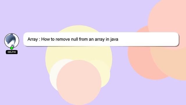 Array : How to remove null from an array in java смотреть онлайн