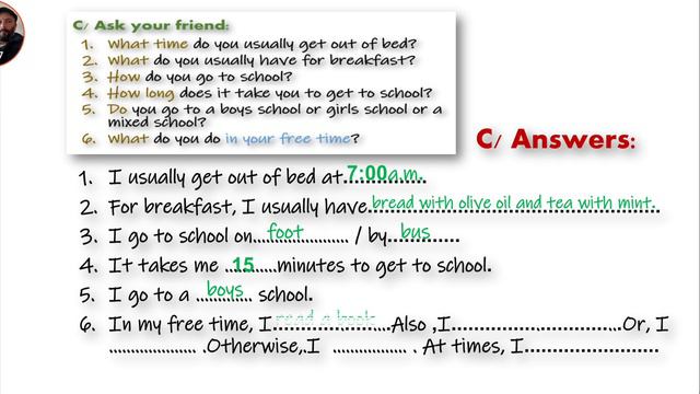 Daily Routine & Free Time Activities أنشطة روتيني اليومي بالإنجليزية смотреть онлайн