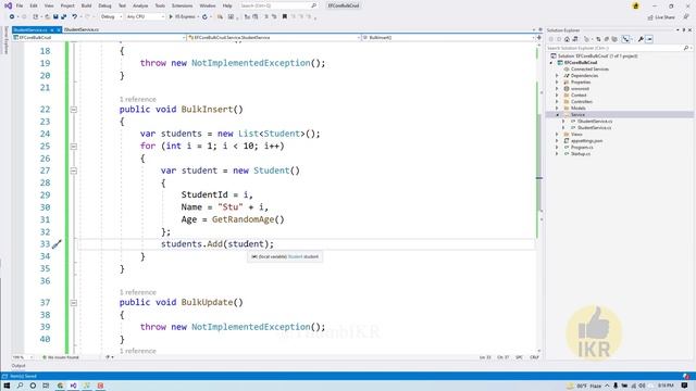 BULK CRUD Operations using Entity Framework Core || ASP.NET Core