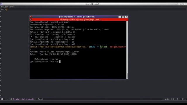 Gestión de la tarea docente con Github - Sesión 2.3: Manejo básico de Git (II) смотреть онлайн