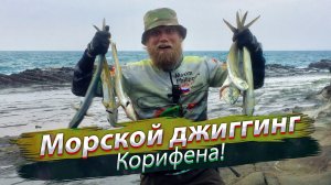 ЖОР на море. Рыбалка, открытие сезона 2019. Морской береговой джиг. Корифена.