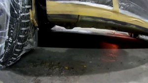 Покраска порогов в Раптор