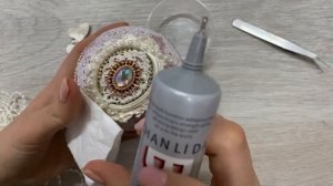 Ёлочные шары с лепниной из бархата своими руками