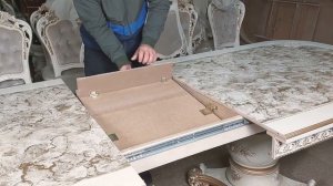 Стол "ГОЛД" собранный-250см, раскрытый-300см. раздвижной механизм простой и надёжный.