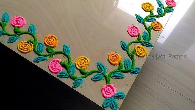 #1361 Diwali Rangoli Designs   Navratri Rangoli   Satisfying Video   Sand Art