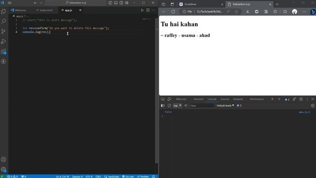 JAVASCRIPT TUTORIAL : ALERT, CONFIRM and PROMPT in Javascript with Notes || Interaction in JS EP: 4