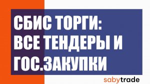 СБИС ТОРГИ (SABY TRADE) - поиск торгов и госзакупок!