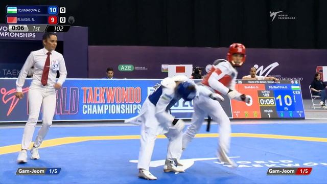 102 Round of 64 Women 46kg UZB TOJIMATOVA Zukhrakhon MAR ELAASAL Nezha смотреть онлайн