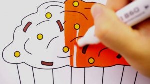 Рисование и раскраски для девочек! Рисуем классный кекс  !\\ Творчество для девочек!