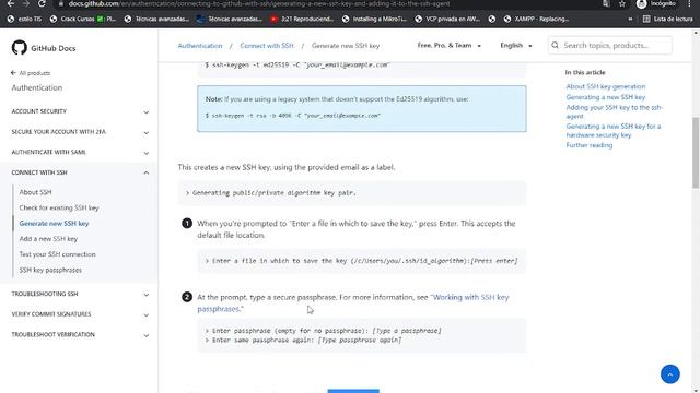 Git, configuración de cuenta de gitlab y github con SSH смотреть онлайн
