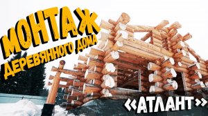 Монтаж деревянного дома «Атлант»