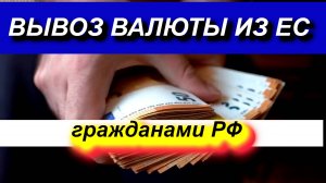 ВЫВОЗ ВАЛЮТЫ из ЕС в Россию гражданами РФ. Пояснения. 13.11.2023 #валюта #РФ #ЕС #вывоз #ввоз