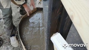 Мытый бетон. Крыльцо для беседки своими руками