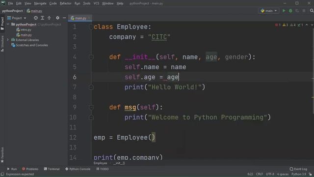 OOP Python __init__ () Functions Video Tutorials