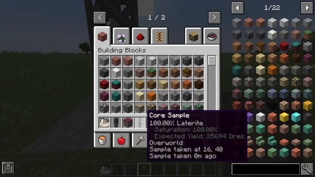 Immersive engineering: Core sample drill (how to use and analyze samples)
