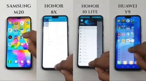 Samsung M20 vs Honor 8X vs Honor 10 Lite vs Huawei Y9 Speed Test & Camera Comparison !