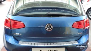 Накладка на бампер с загибом для Volkswagen Golf VII 2013+