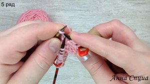 Узор спицами "Ромбы".