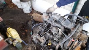 Запуск двигателя Форд Транзит 2.5 после длительного хранения.