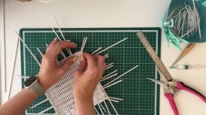 Крышка с внутренним бортиком для прямоугольной корзины #коробдляхранения #плетениеизбумажнойлозы