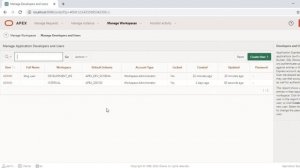 Oracle Apex 20.1 | Create Workspace & Create Developer User