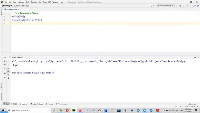 Python in Tamil - Day 21 - String methods - 2021-09-29