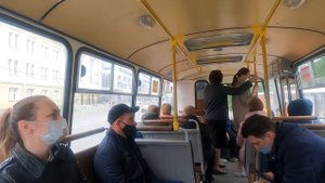 Архангельск. Travel 4K in the PAZ-32054 bus. ПАЗ-32054. 乘坐 PAZ-32054 巴士。