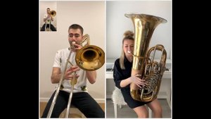 24kGoldn - Mood - Double Brass (Trombone & Tuba Cover)