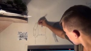 Рисунок на стене карандашом #4