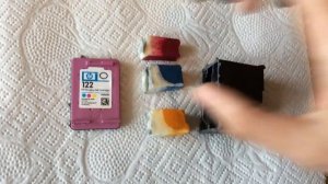 Где вся краска?! Трепанация картриджа для струйного принтера HP 122 deskjet цветной