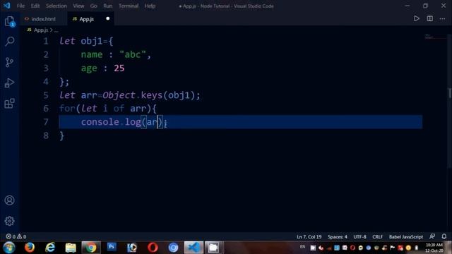 JavaScript ES6 Object.Keys() in Tamil