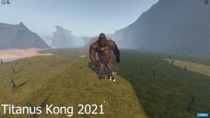 Titanus Kong 2021 vs Kong 2017 Comparıson | Roblox | Kaiju Universe