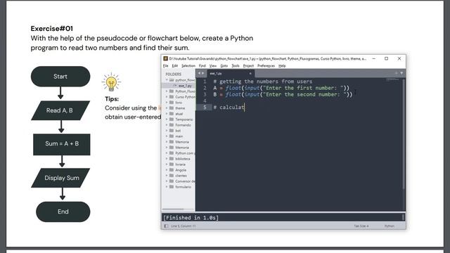 Python Exercise #01: Adding Two Numbers from User Input