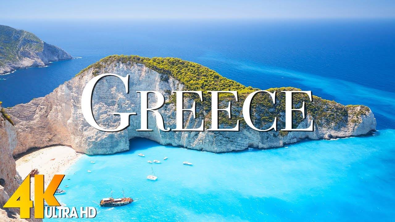 Greece 4K - Scenic Relaxation Film With Calming Music (4K Video Ultra HD TV)