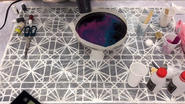 Мастер-класс в технике Resin art "Звёздное небо". Клуб "Воронинский" (г.о. Клин)