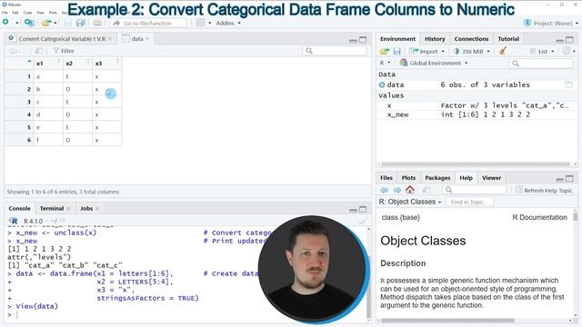 Convert Categorical Variable to Numeric in R (Example) | Vector & Column | sapply & unclass Functio