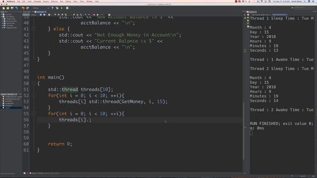 C++ Tutorial 16 : C++ Threads смотреть онлайн