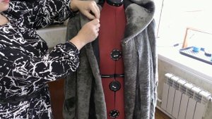 Ушить шубу  мутон  , большая трапеция с вертикальным расположением  узора .