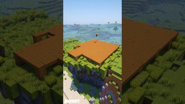 Minecraft Cliff House | #Shorts Timelapse