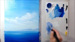 На берегу озера. Как написать картину маслом