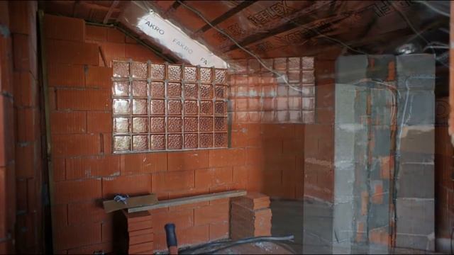 Постройка коробки 2 эт дома из керамоблока. Лестницы, перегородки, дымоходы. смотреть онлайн