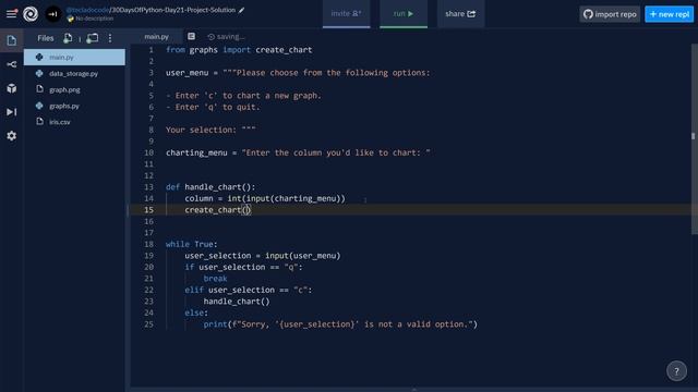 Day 21 Project - Python Charts with matplotlib and pyplot - 30 Days Of Python
