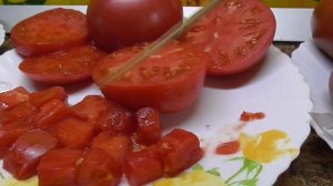 Томаты - новинки 2022 года. Томат Авентюняй - крупный, мясистый, вкусный. Дегустация сорта.