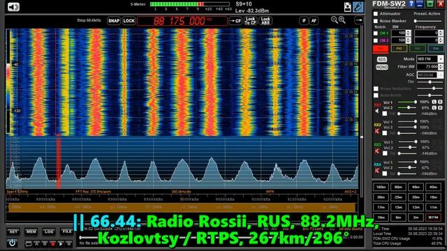 30.08.2023 19:38UTC, [Tropo], Радио России, Козловцы, 88.2МГц, 267км