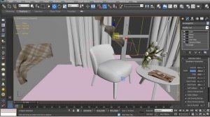 Моделирование ткани. Создание пледа на стуле в 3Ds Max