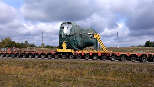 Газовую турбину весом 203 тонн везут из Уфы в Южноуральск