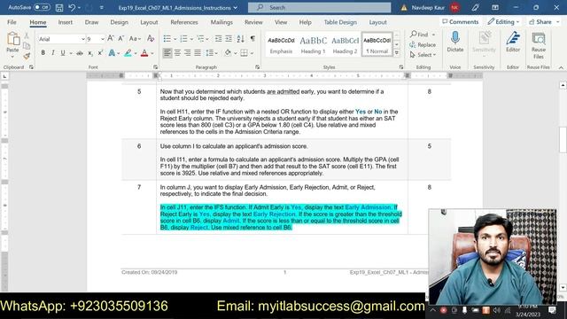 Exp19_Excel_Ch07_ML1_Admissions | Excel Chapter 7 Mid-Level 1 - Admissions  Excel Chapter 7